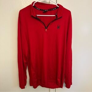 Spyder Women’s XXL Quarter Zip Active Red Black Pullover Ski Snowboard